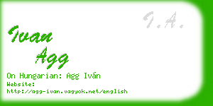 ivan agg business card